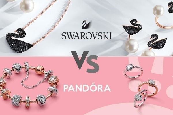 Illustration comparing the Swarovski and Pandora loyalty program