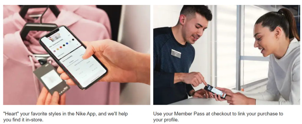Nike app in-store benefits