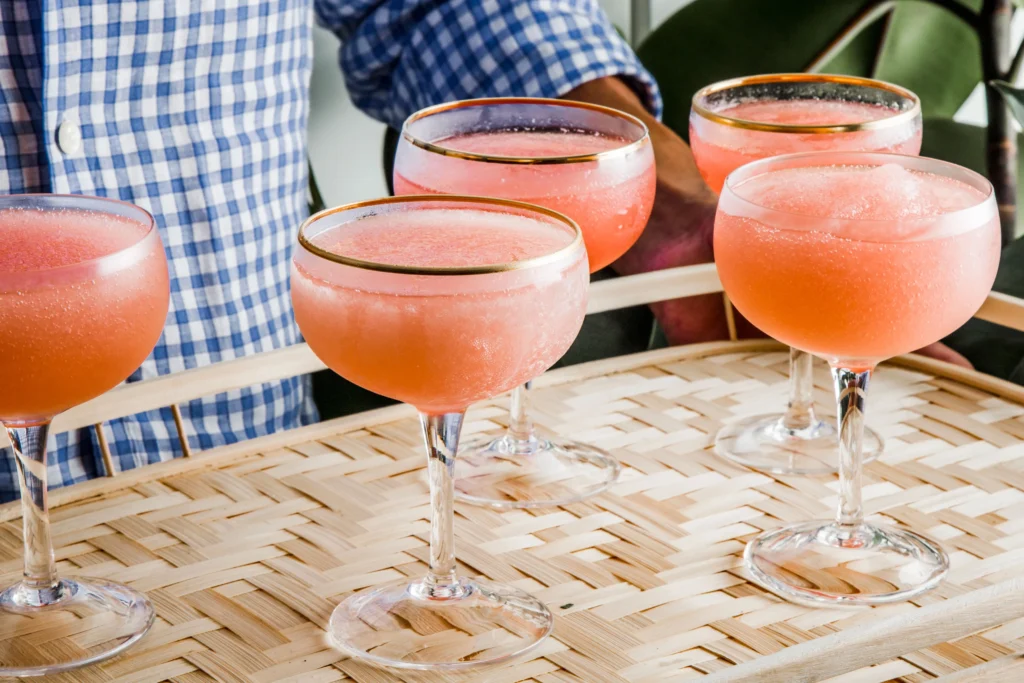 Rose-infused cocktails